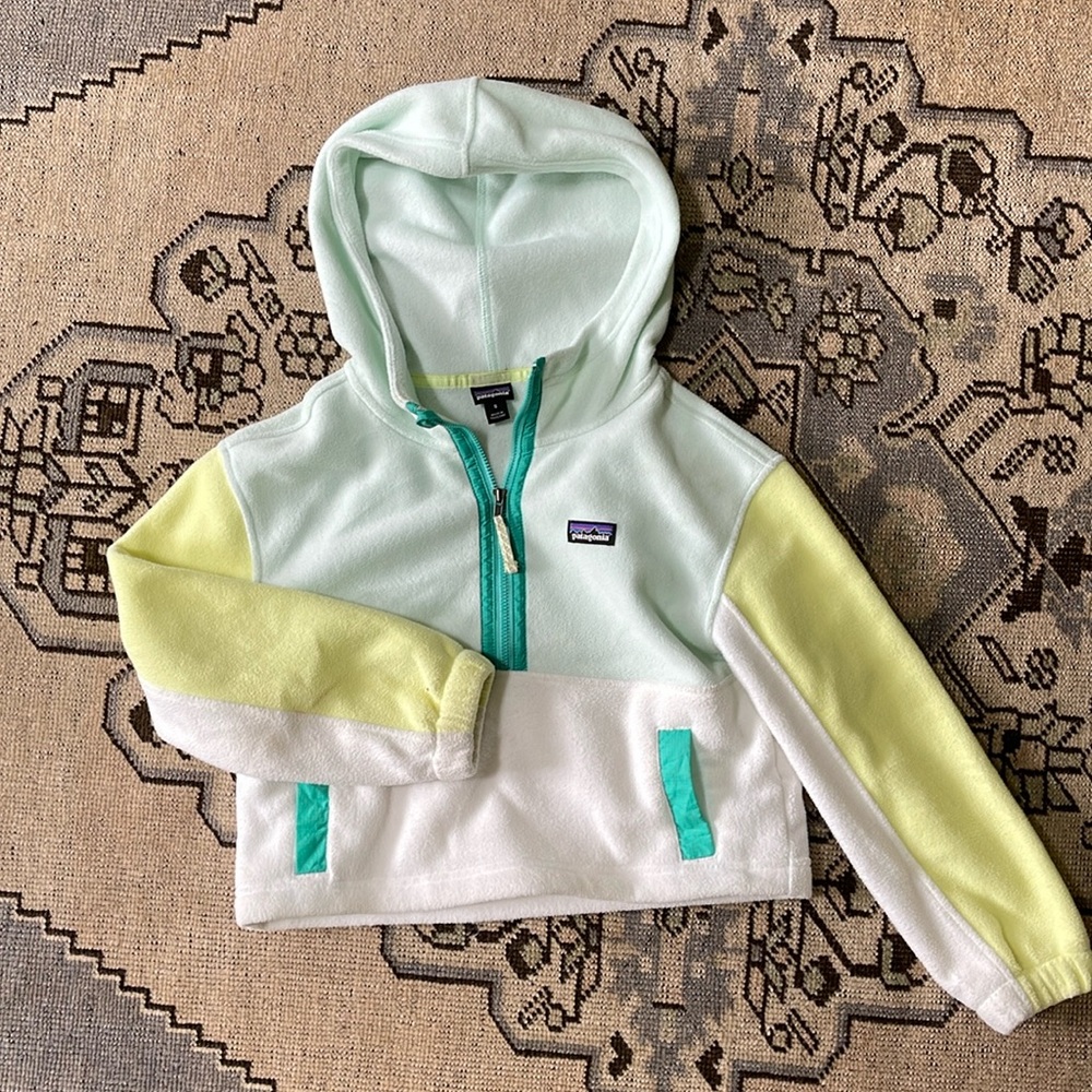 Girls Patagonia cropped hooded sweatshirt